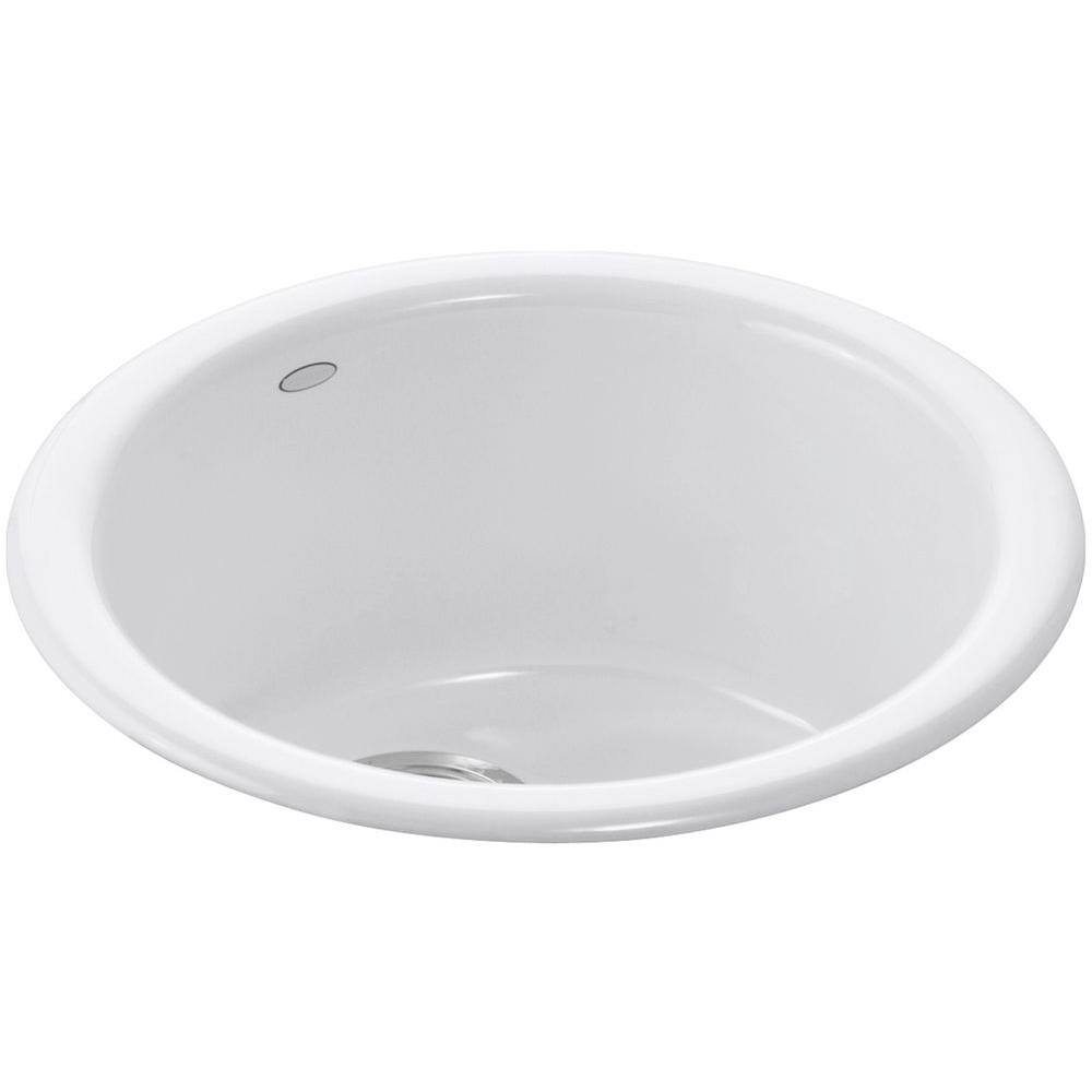 Porto Fino Cast Iron 18.38 in. Drop-In/Undermount Single Bowl Bar Sink in White price history on PriceWatchPro