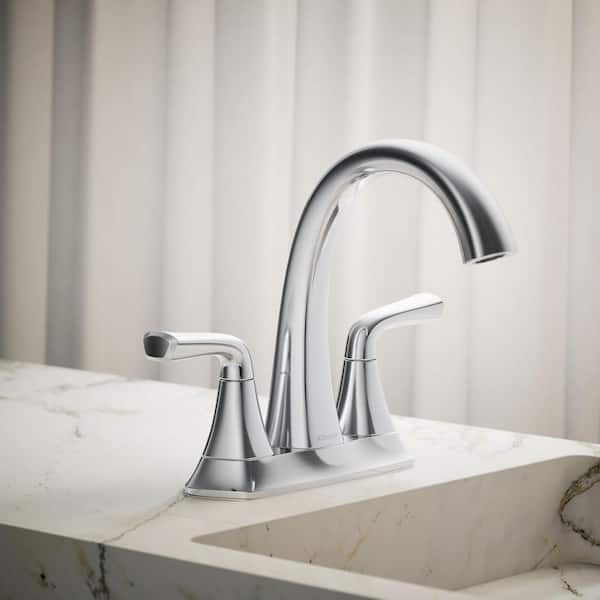 Sundae 4 in. Centerset 2-Handles Bathroom Faucet in Polished Chrome