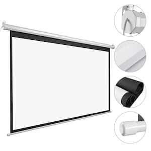 VIVOHOME 80 Inch Manual Pull Down Projector Screen, 16:9 HD Retractable  Widescreen Matte for Movie Home Theater Cinema Office Video Game, Steel &  PVC