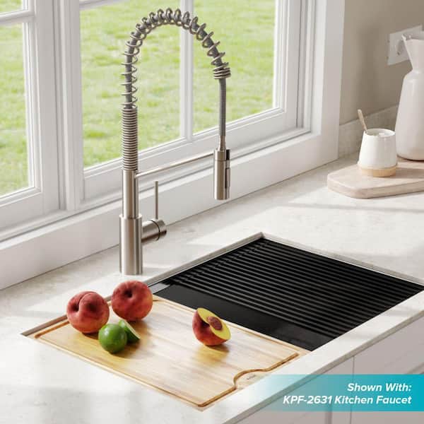 Kore 30 in Undermount 16 Gauge Single Bowl Stainless Steel Kitchen Sink with WasteGuard 1 HP Garbage Disposal