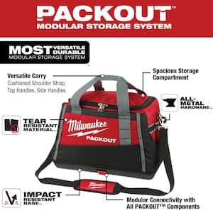 20 in. PACKOUT Tool Bag with FASTBACK 6-In-1 Folding Utility Knife and FASTBACK Compact Folding Utility Knife Set
