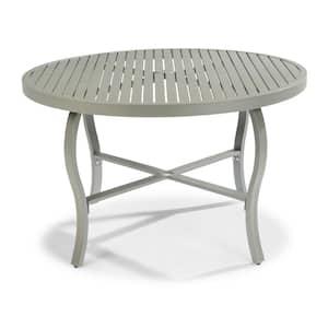 Captiva 48 in. Charcoal Gray Round Cast Aluminum Outdoor Dining Table