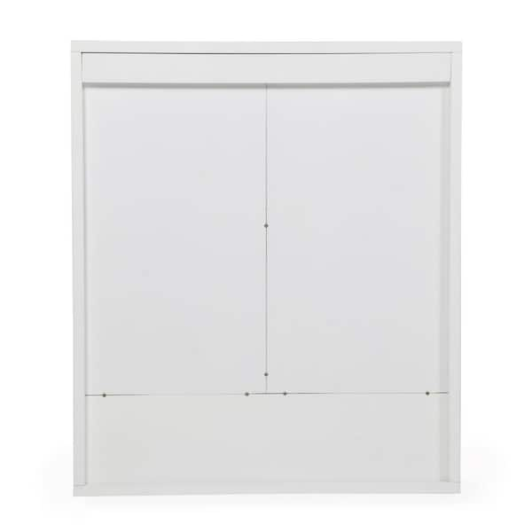 Home Decorators Collection Gillinger 24 in. W x 10 in. D x 28 in. H Bathroom  Storage Wall Cabinet in White 1906WC-24-201 - The Home Depot