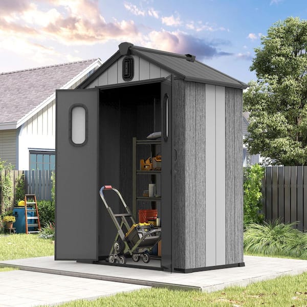 domi outdoor living 5 ft. x 3 ft. Outdoor Resin Storage Shed with