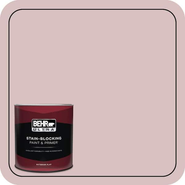 BEHR ULTRA 1 qt. #PPU17-08 Peony Blush Flat Exterior Paint & Primer