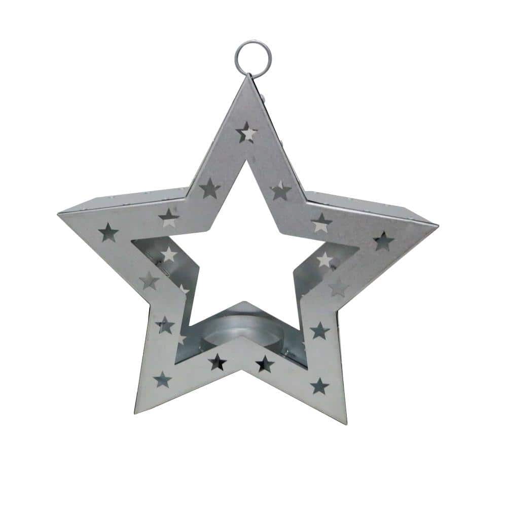 Sliver Metal Star Candle Holder