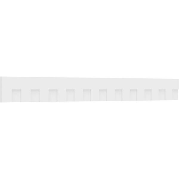 Ekena Millwork 1 in. D x 8 in. W x 88 in. L Primed Polyurethane Panel Moulding