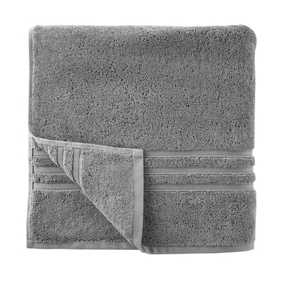 VERA WANG Sculpted Pleat Solid 3-Piece Gray Cotton Towel Set USHSAC1216045  - The Home Depot