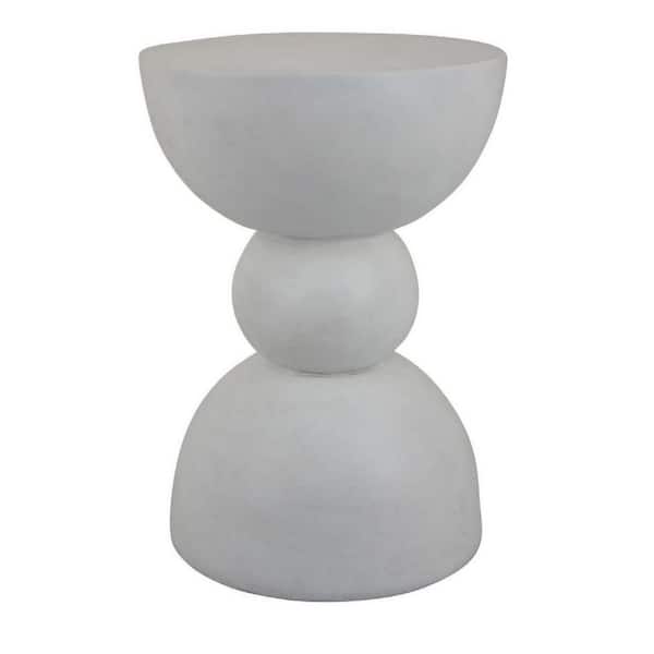 Modern White Resin with Hourglass Design Plant Stand (14.3 in. x W 20 in. H)