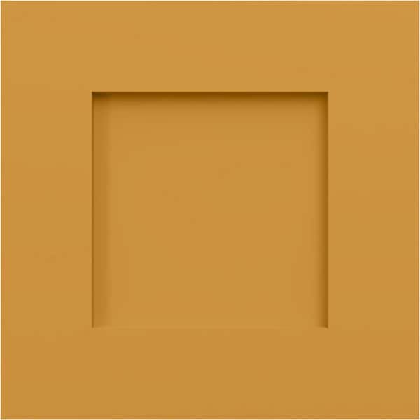 Ekena Millwork 12 in. W x 12 in. H EnduraCore Composite Flat Panel Shutters Sample, Turmeric
