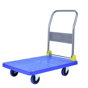 880 lbs. Capacity Platform Truck Foldable Push Hand Cart with 360-Degree Swivel Wheels