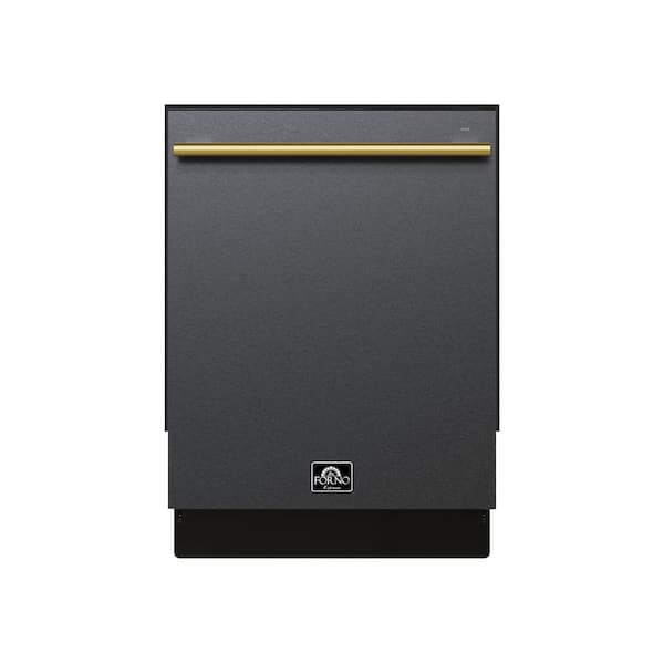 Forno Romano 24 in. Built-In Tall Tub Dishwasher in Black