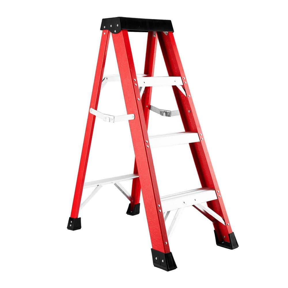 3.44 ft. Fiberglass Insulation Single-Sided Step Ladder (9 ft. Reach) with Tool Holder, 330 lb. Load Capacity, Red price history on PriceWatchPro