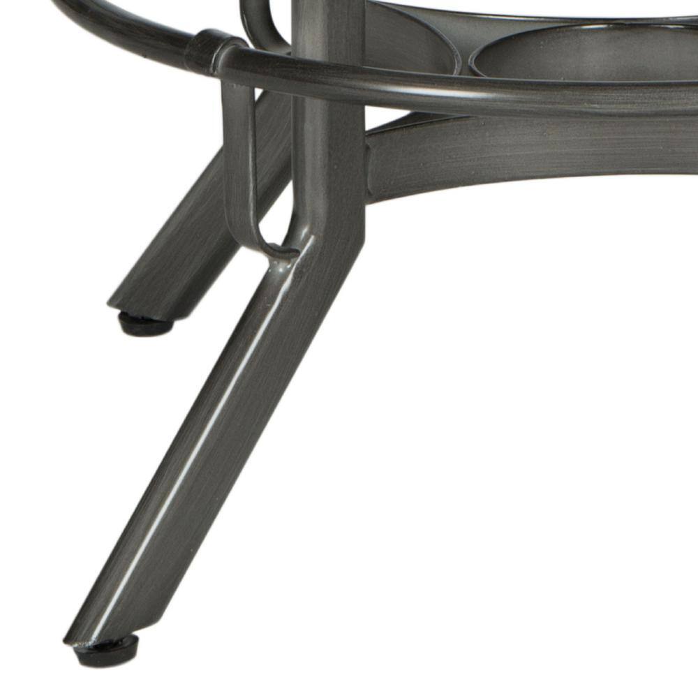 Transitional Beige and Black Adjustable Swivel Stool with Wood and Metal