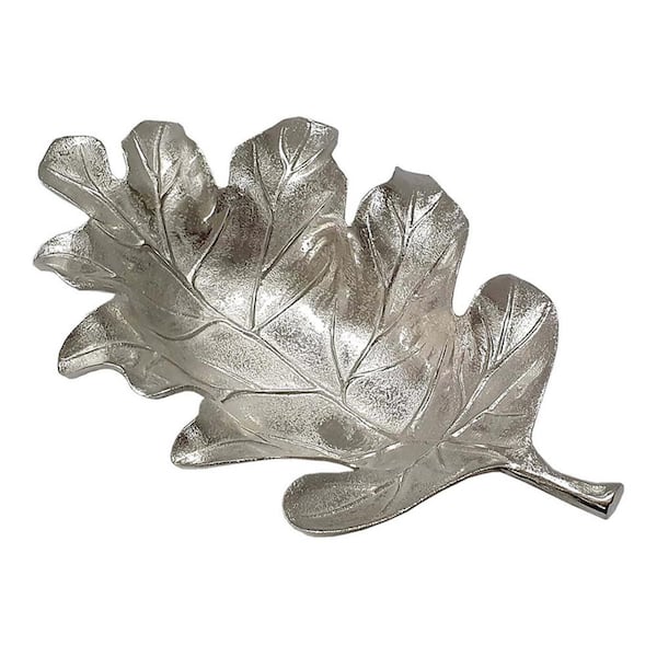 Benjara Silver Decorative Tray