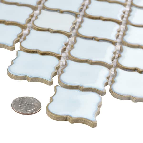 Hudson Tangier Silk White 12 in. x 12 in. Porcelain Floor and Wall Mosaic Tile (11.0 sq. ft./Case)