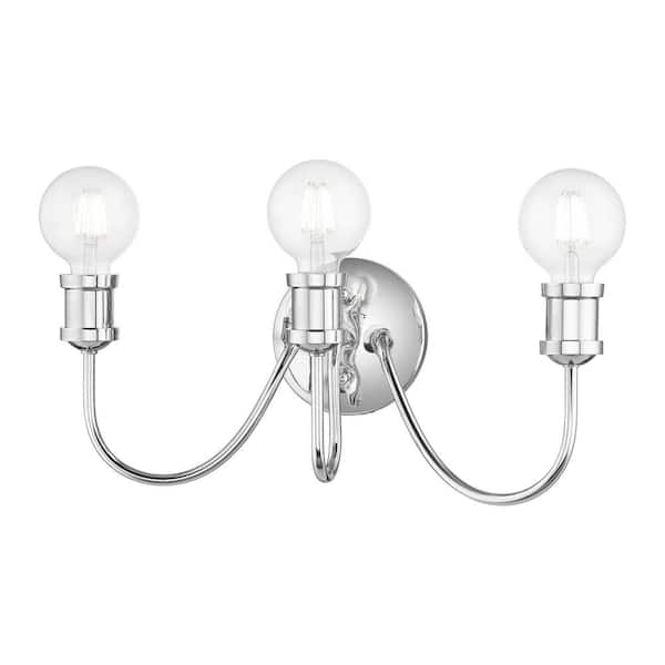 AVIANCE LIGHTING Beckford 19 in. 3-Light Polished Chrome ADA Vanity Light