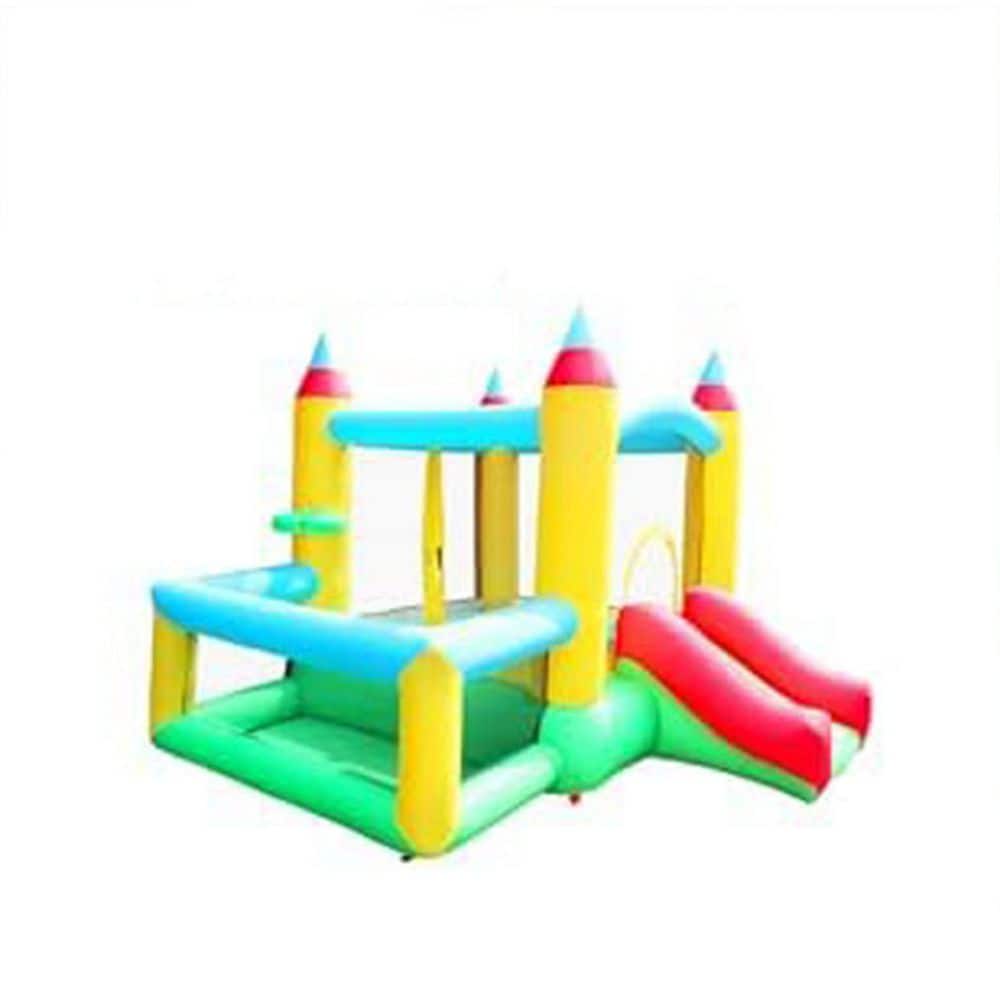 Inflatable Bounce House with Slide, Basketball Hoop, Ball Pit, 106 x 107 x 80 in. Bright Colors Castle Design, 1-Pack price history on PriceWatchPro