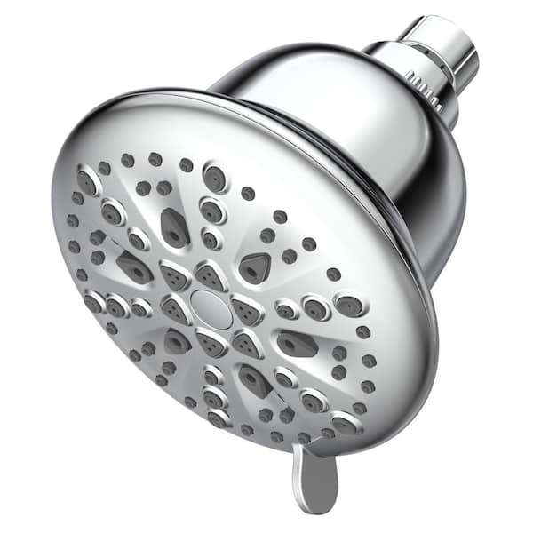 PULSE Showerspas PulsePure 1-Spray Pattern with 2.5 GPM 5 in. Wall Mounted Rain Shower Fixed Shower Head with Filter in Chrome