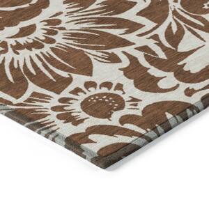 Chantille ACN551 Brown 1 ft. 8 in. x 2 ft. 6 in. Machine Washable Indoor/Outdoor Geometric Area Rug