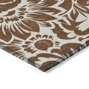 Chantille ACN551 Brown 5 ft. x 7 ft. 6 in. Machine Washable Indoor/Outdoor Geometric Area Rug