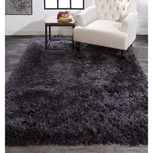8 ft. x 11 ft. Gray Solid Color Area Rug