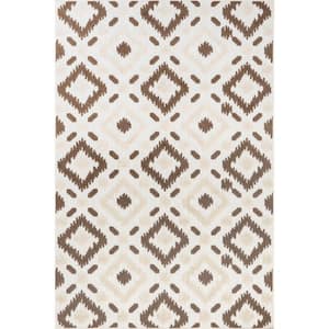 Labyrinth Transitional Beige 4 ft. x 6 ft. Indoor/Outdoor Area Rug