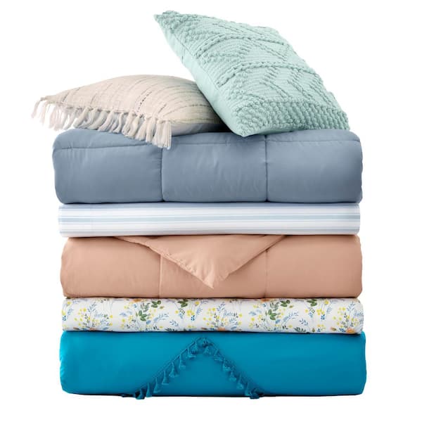 Sweet Home Collection  Bed Sheets Set – Soft 1800 Supreme Brushed  Microfiber Sheets With Unique Print, Twin, Aqualina : Target