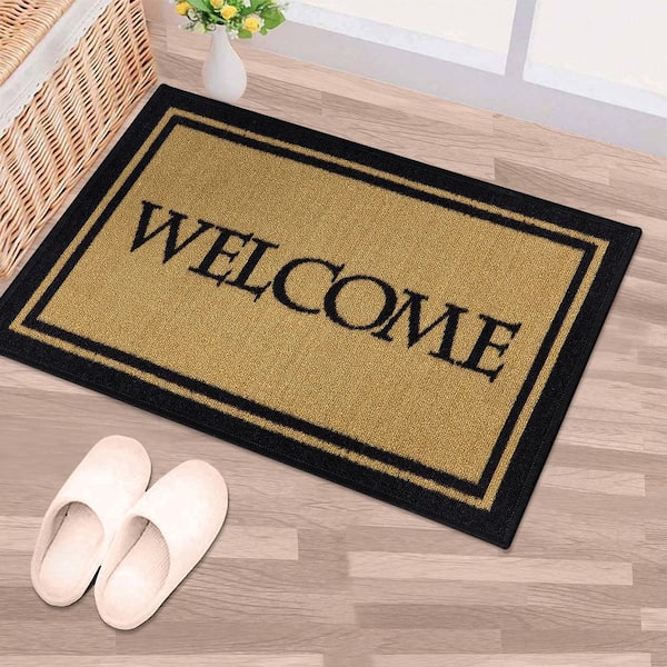 Ottomanson Rubber Collection Doormat 24 x 36 Charcoal