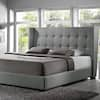 Baxton Studio Favela Transitional Gray Fabric Upholstered King