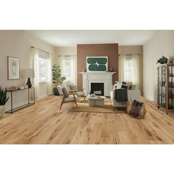 Time Honored Natural White Oak 3/8 in. T x 6.46 in. W T+G Wire Brushed Engineered Hardwood Flooring (32.11 sq.ft./ctn)
