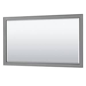 Deborah 58 in. W x 33 in. H Framed Rectangular Bathroom Vanity Mirror in Dark Gray