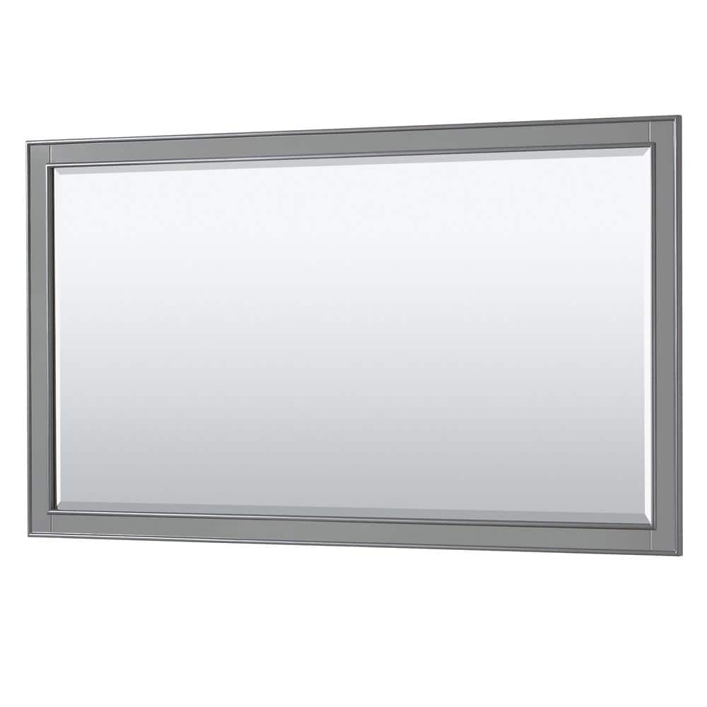 Deborah Dark Gray 60'' Single Bathroom Vanity with White Carrara Marble Top and Mirror