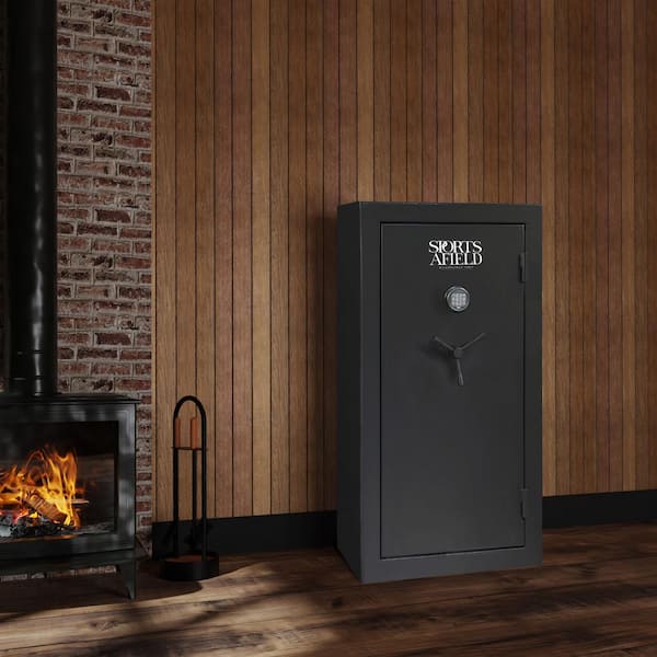 Sports Afield 30-Gun Fireproof Electronic Lock Gun Safe, Black