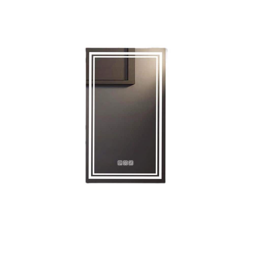 36 in. W x 28 in. H Rectangular Frameless Dimmable, Defog, HD Reflected Wal