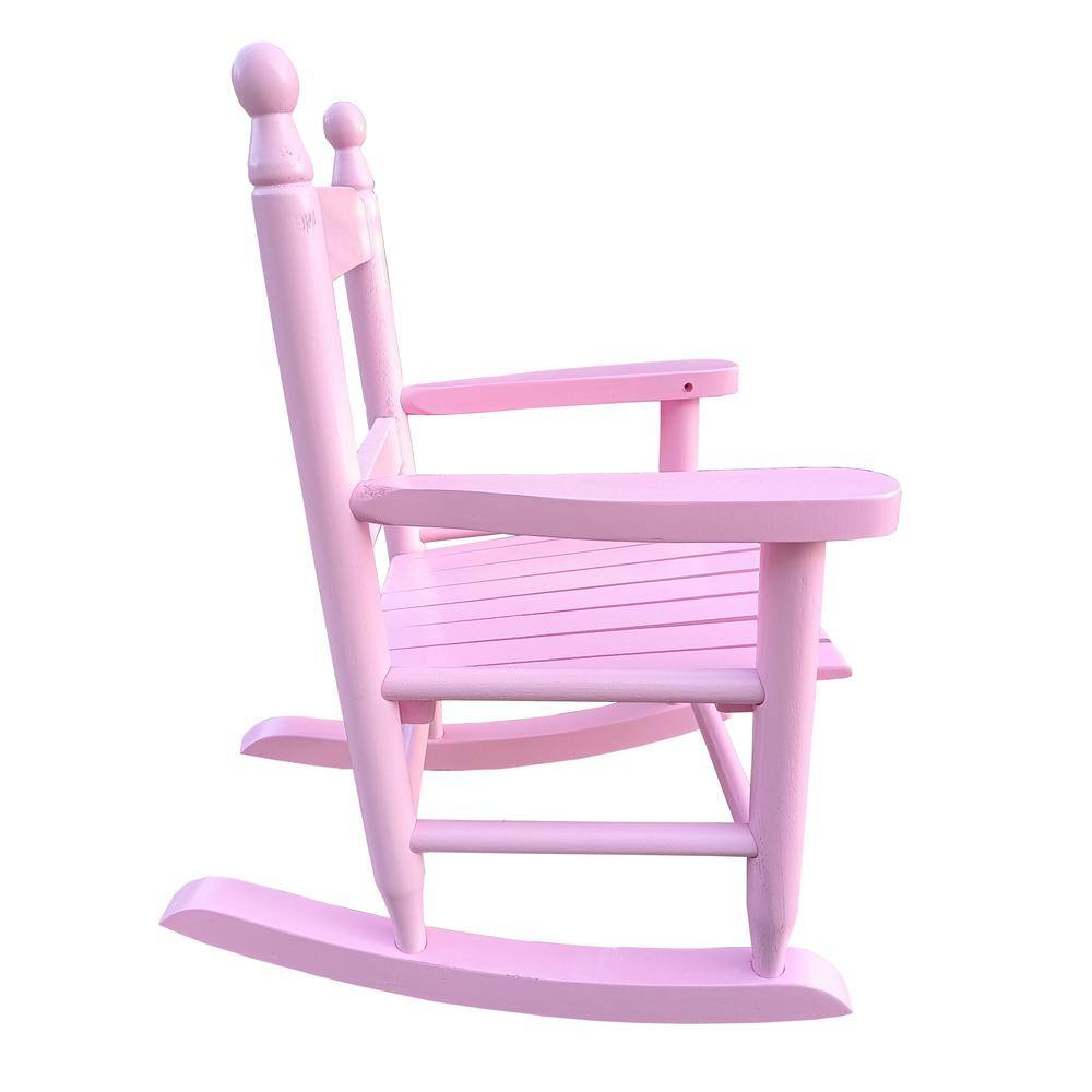 Pink Wooden Rocking Armchair for Kids