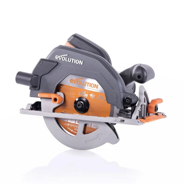 15 Amp 7-1/4 in. Circular Saw with LED Light, Electric Brake, 13 ft. Rubber Power Cord and Multi-Material Blade