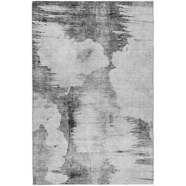 Dream Shag Premium Machine Washable Abstract ADS710 Gray 10 ft. x 14 ft. Area Rug
