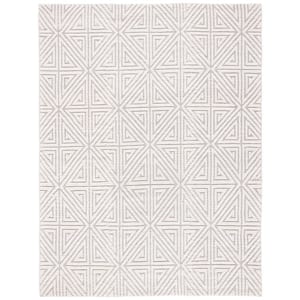 Natural Fiber Gray/Ivory 8 ft. x 10 ft. Woven Geometric Area Rug