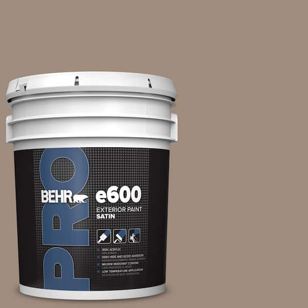BEHR PRO 5 gal. #BXC-49 Smokey Tan Satin Exterior Paint