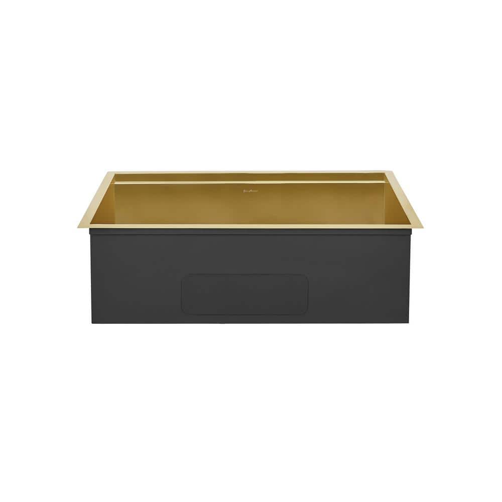 Tourner 32" Gold Stainless Steel Single Basin Farmhouse Sink