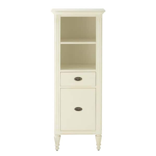 Home Decorators Collection Wellington 22 in. W Linen Cabinet in Distressed White