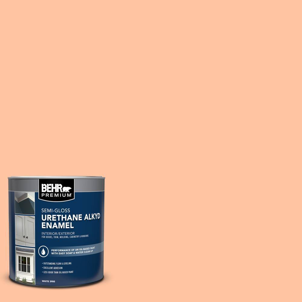 1 qt. #P200-3 Tomorrows Coral Semi-Gloss Enamel Urethane Alkyd Interior/Exterior Paint product image for price tracking