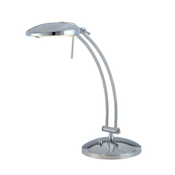 Illumine 23 in. Chrome Table Lamp with Chrome Metal