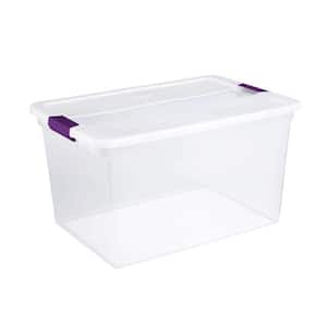 27-Qt. Latch Box Storage Tote Container in Clear (60-Pack)