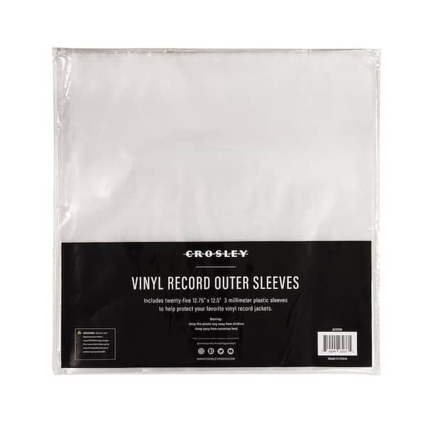 Crosley Vinyl Record Outer Sleeves in Clear AC1031A - The Home Depot