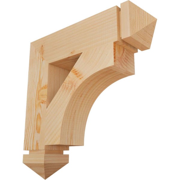 Ekena Millwork 3.5 in. x 18 in. x 18 in. Douglas Fir Westlake Arts and Crafts Smooth Bracket