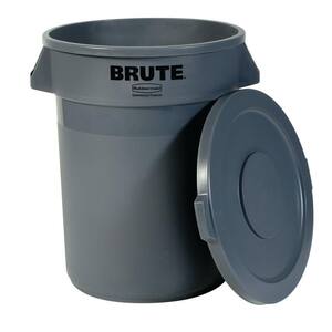 Brute 20 Gal. Round Vented Trash Can with Lid