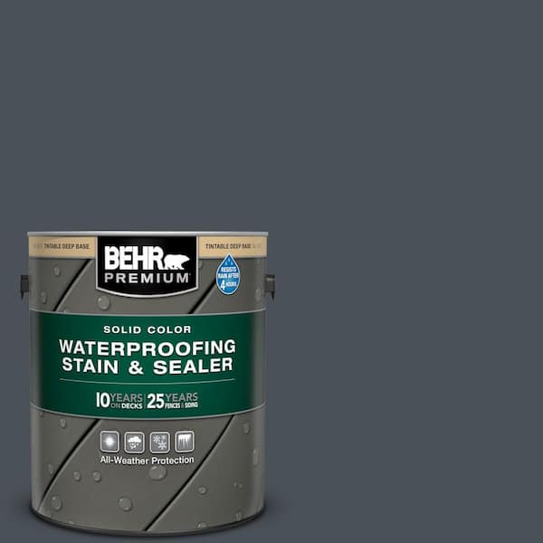 BEHR PREMIUM 1 gal. #PPU25-22 Chimney Solid Color Waterproofing Exterior Wood Stain and Sealer