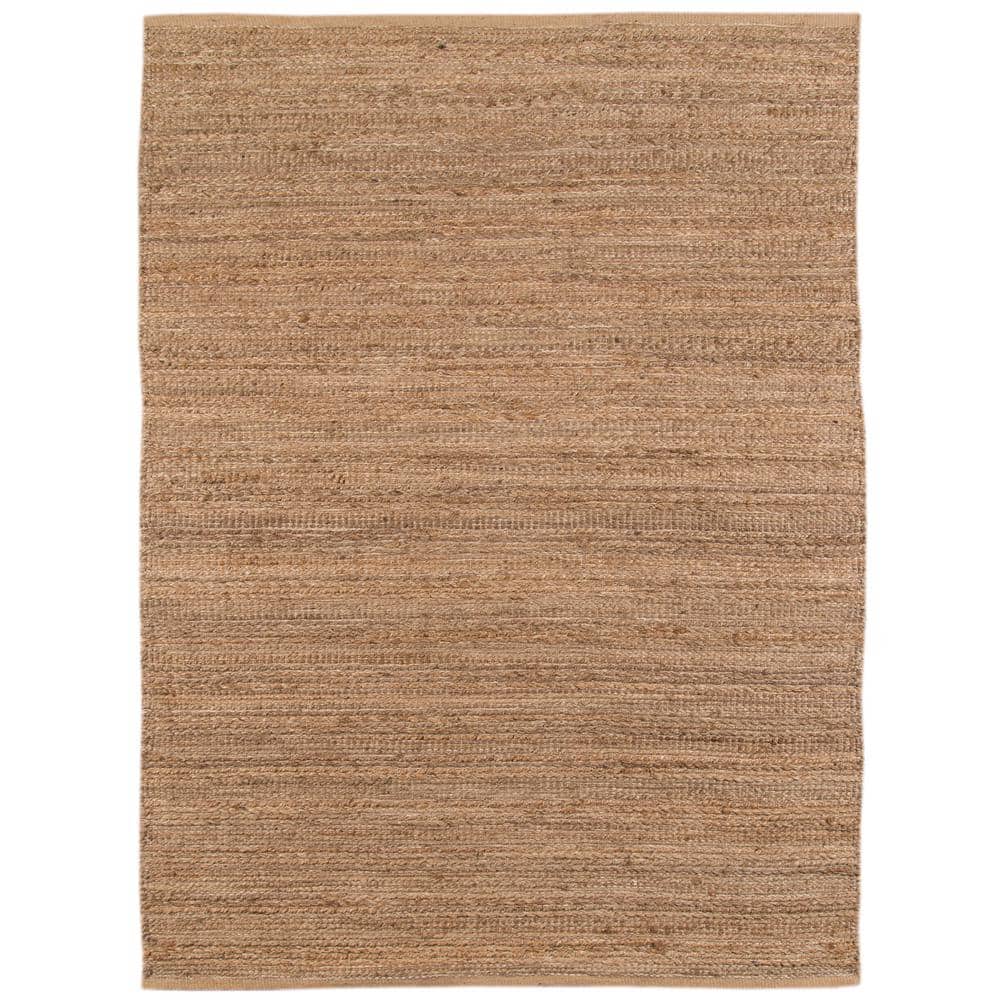 Handwoven Reversible Brown Wool 8' x 10' Area Rug